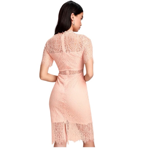 Lulus Remarkable Blush Pink Lace Dress Size M - Picture 5 of 7